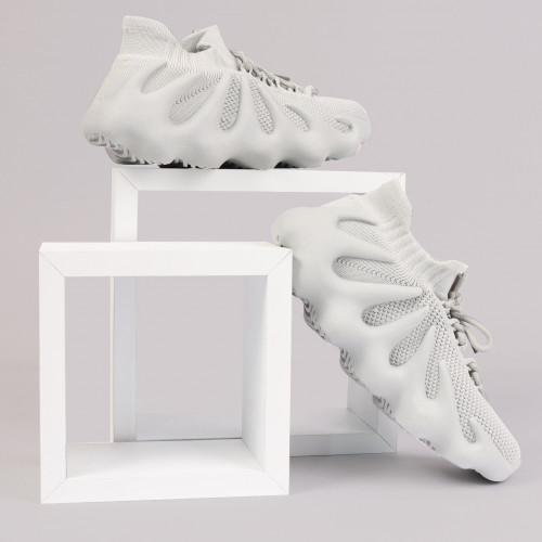 حذاء كاجوال رجالي ثنائي الخامة رمادي