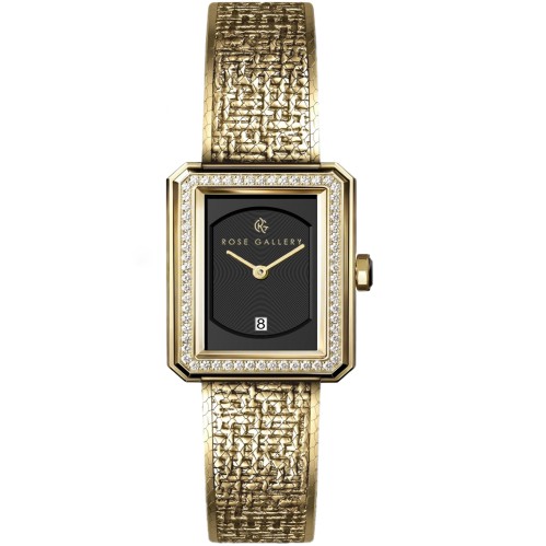 ساعة اتراكشن النسائية الفاخرة استيل ذهبي اسود