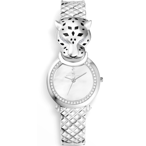 ساعة تيجرس النسائية الفاخرة استيل فضي