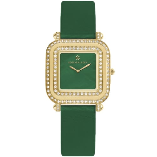 ساعة فيولا الجلدية الفاخرة ذهبي اخضر