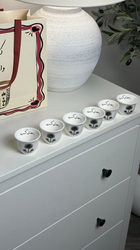 فناجين رمضان تصميم نخلة