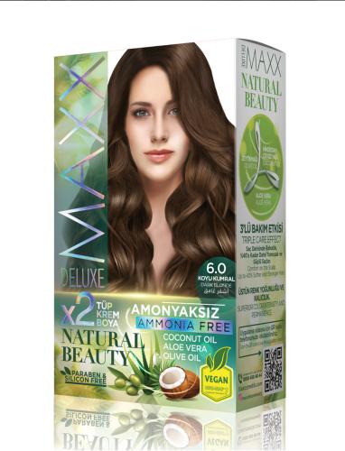 MAXX - صبغة شعر خالية من الأمونيا ( أشقر غامق 6.0...