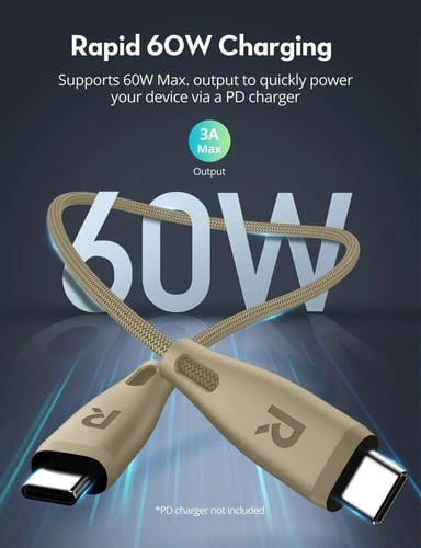 تايب سي تايب سي كيبل قماش 1.2m