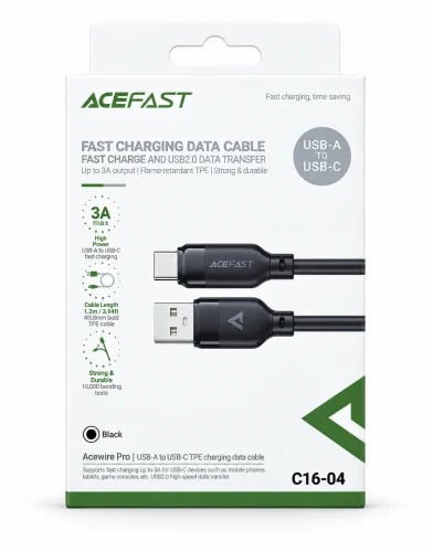 ACEFAST | ايس فاست كيبل تايب سي يو اس بي C16-04 بط...