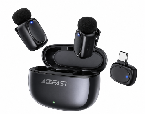 ACEFAST | ايس فاست ميكروفون لافالير لاسلكي مزدوج U...