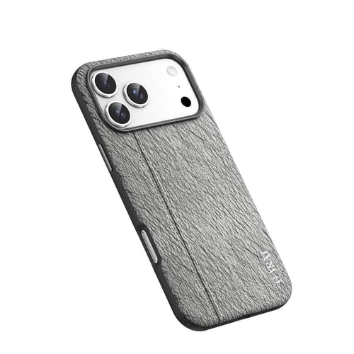 قرم -كفر جلد منقوش للايفون 17 برو / بروماكس رمادي