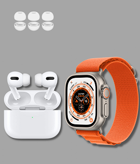 بكج ساعة الترا + سماعة برو 10 في 1 مع 8 اساور للسا...