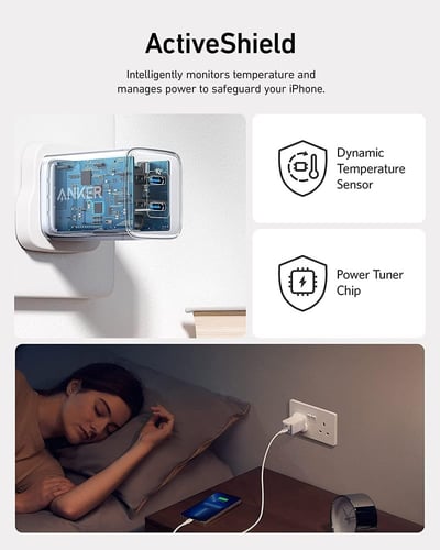 شاحن جداري انكر USB-C نانو برو 40 واط