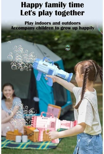 لعبة مسدس فقاعات الصابون المضيء بازوكا محمول بسعة...