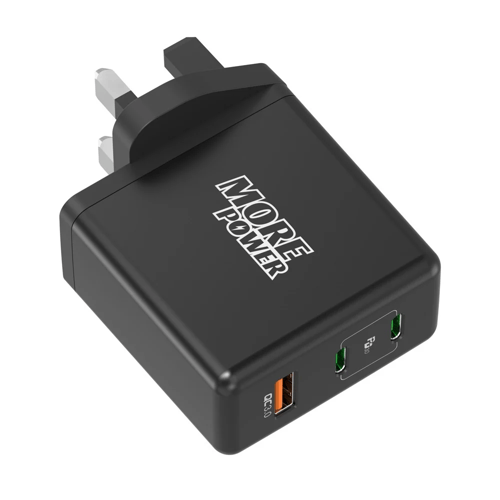 شاحن بيت مور بور 65 واط منفذين PD ومنفذ USB بتقنية...