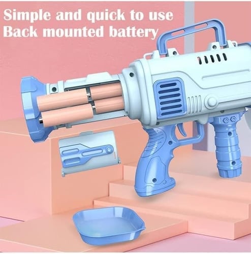 لعبة مسدس فقاعات الصابون المضيء بازوكا محمول بسعة...