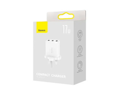 بيسوس شاحن جداري 3 منافذ USB