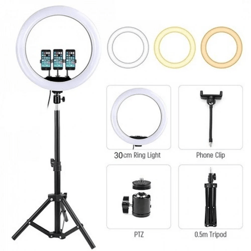 اضاءه تصوير رينغ لايت ابيض 30CM