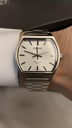 ساعة كاسيو - ابيض