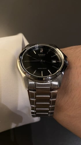 ساعة كاسيو كوارتز- أسود تاريخ