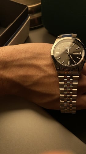 ساعة سيكو 5 اوتوماتيك - رمادي jubilee