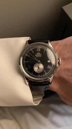 ساعة أورينت - بامبينو كرونو حجم 38.4 اللون أسود