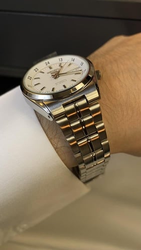 ساعة سيكو 5 اوتوماتيك - أبيض