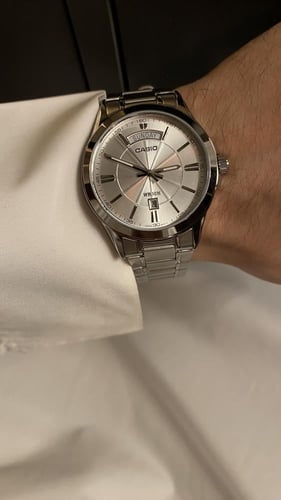 ساعة كاسيو - ابيض تاريخ