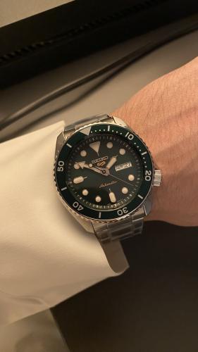 ساعة سيكو diver اوتوماتيك - حجم 42.5 اللون اخضر