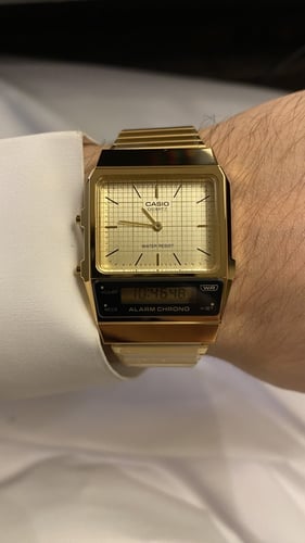 ساعة كاسيو انالوج - ذهبي AQ-800EG