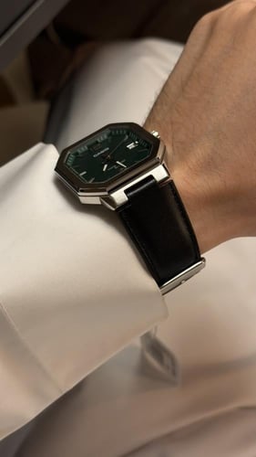 ساعة كاسيو - انالوج أسود جلد