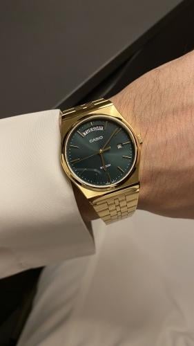 ساعة كاسيو - ذهبي أخضر تاريخ يوم