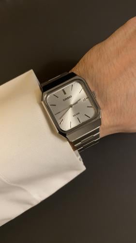 ساعة كاسيو - انتايسر أبيض