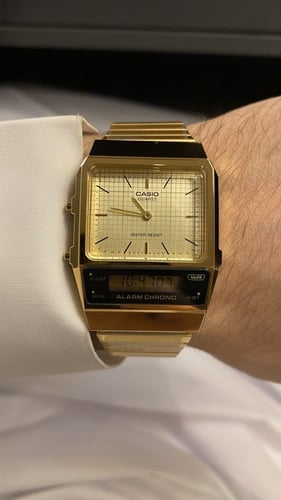 ساعة كاسيو انالوج - ذهبي AQ-800EG