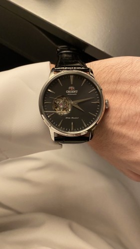 اورينت ساعة open heart أسود