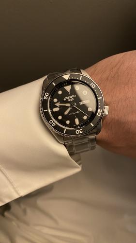 ساعة سيكو diver اوتوماتيك - حجم 42.5 اللون اسود