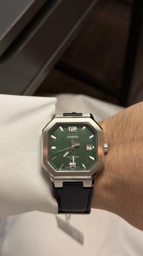 ساعة كاسيو - انالوج أسود جلد