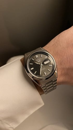 ساعة سيكو 5 اوتوماتيك - رمادي