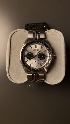 ساعة سيكو كرونو أبيض