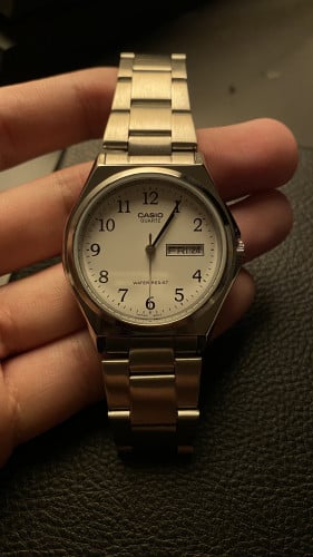 ساعة كاسيو ابيض - كوارتز وقت تاريخ