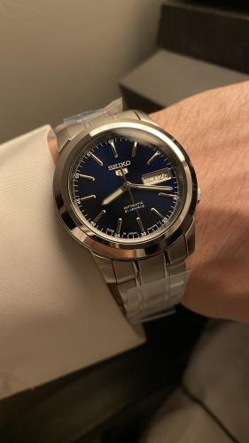 ساعات سيكو 5 الاصلية أوتوماتيك - كحلي حجم 39