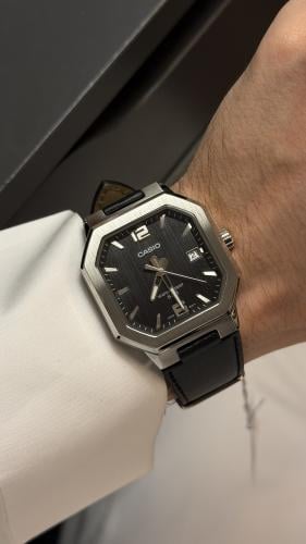 ساعة كاسيو - انالوج أسود جلد