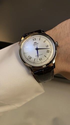 ساعة أورينت - بامبينو كلاسيك ارقام فضي أبيض