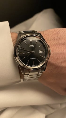 ساعة كاسيو كوارتز- أسود تاريخ