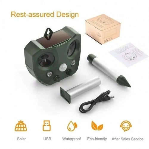 جهاز طارد الحيوانات بالموجات فوق الصوتية مع فلاش ض...