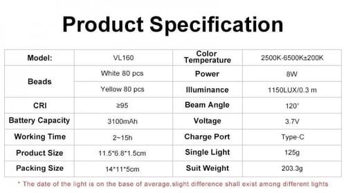 إضاءة تصوير إحترافية محمولة متعددة الاستخدام