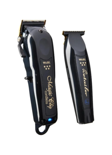 مجموعة مكائن حلاقة احترافية لاسلكية كوردلس باربر ك...