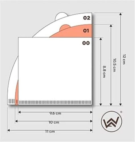 فلاتر القهوة وراف المخروطية اليابانية V60 مقاس 01...