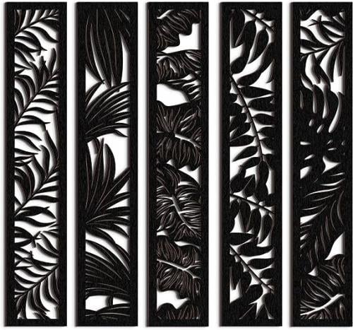 لوحة فنية جدارية مكونة من 5 الواح خشبية