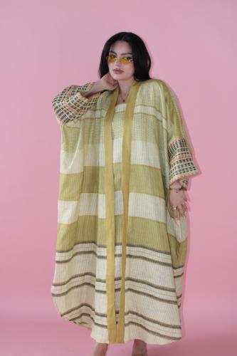 Yellow linen abaya & dress