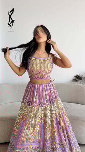 ساري عرايس باللون الوردي واللافندر