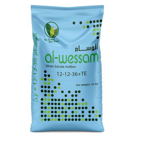 سماد مركب NPK 12-12-36 كيس 25 كيلو
