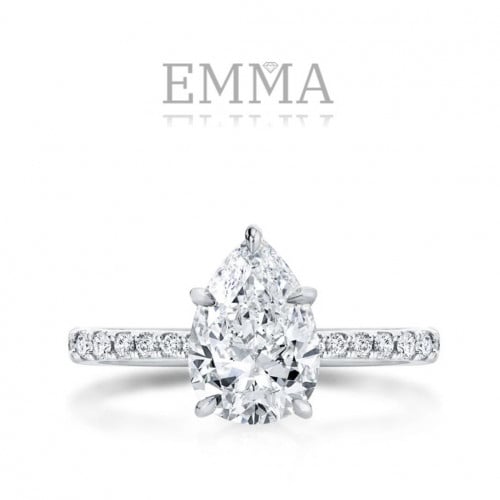 خاتم من الفضة الإسترليني 925والماس المويسانيت