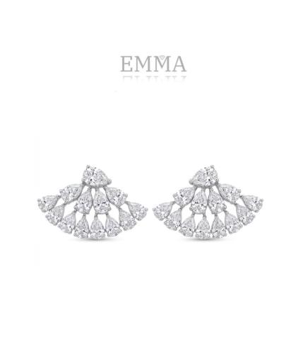 Sterling silver earrings and moissanite diamonds