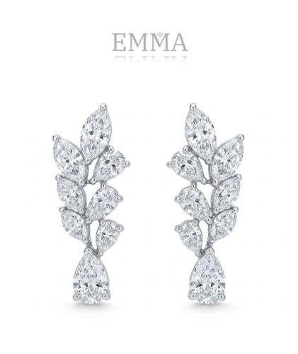 Sterling silver earrings and moissanite diamonds